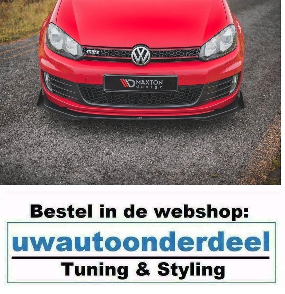 Maxton Design Spoiler Lip Splitter Geschikt Voor VW Golf 6 G, Auto diversen, Tuning en Styling, Verzenden