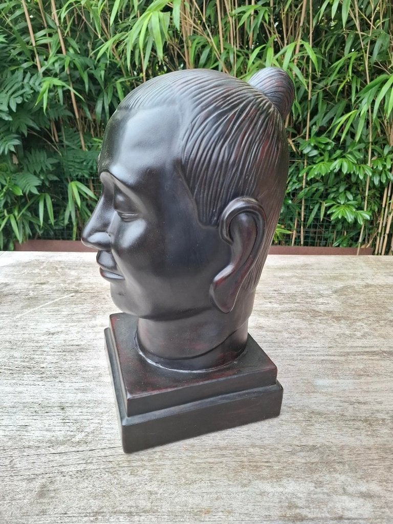 Boeddha buste., Ophalen, Zo goed als nieuw, Steen/keramiek, 48 cm