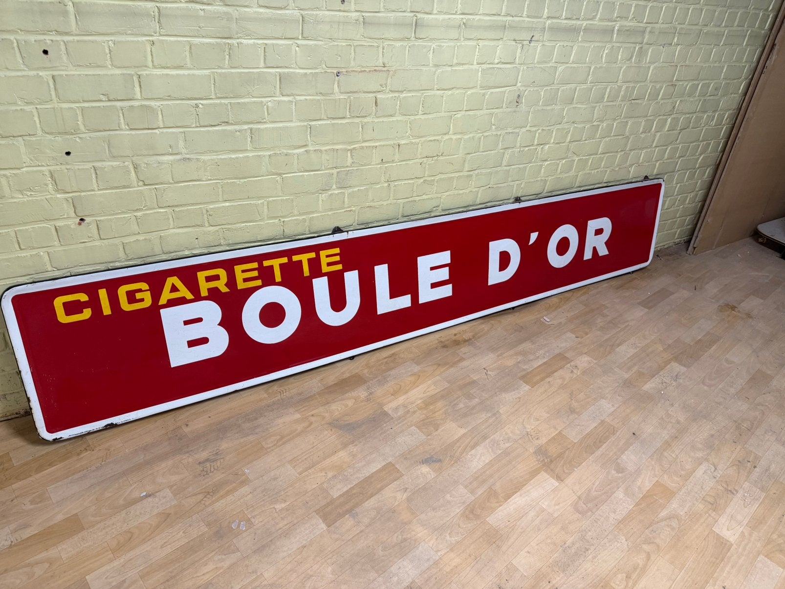 Emaille reclameplaat van Boule d'Or (1951), Verzamelen, Ophalen, Gebruikt