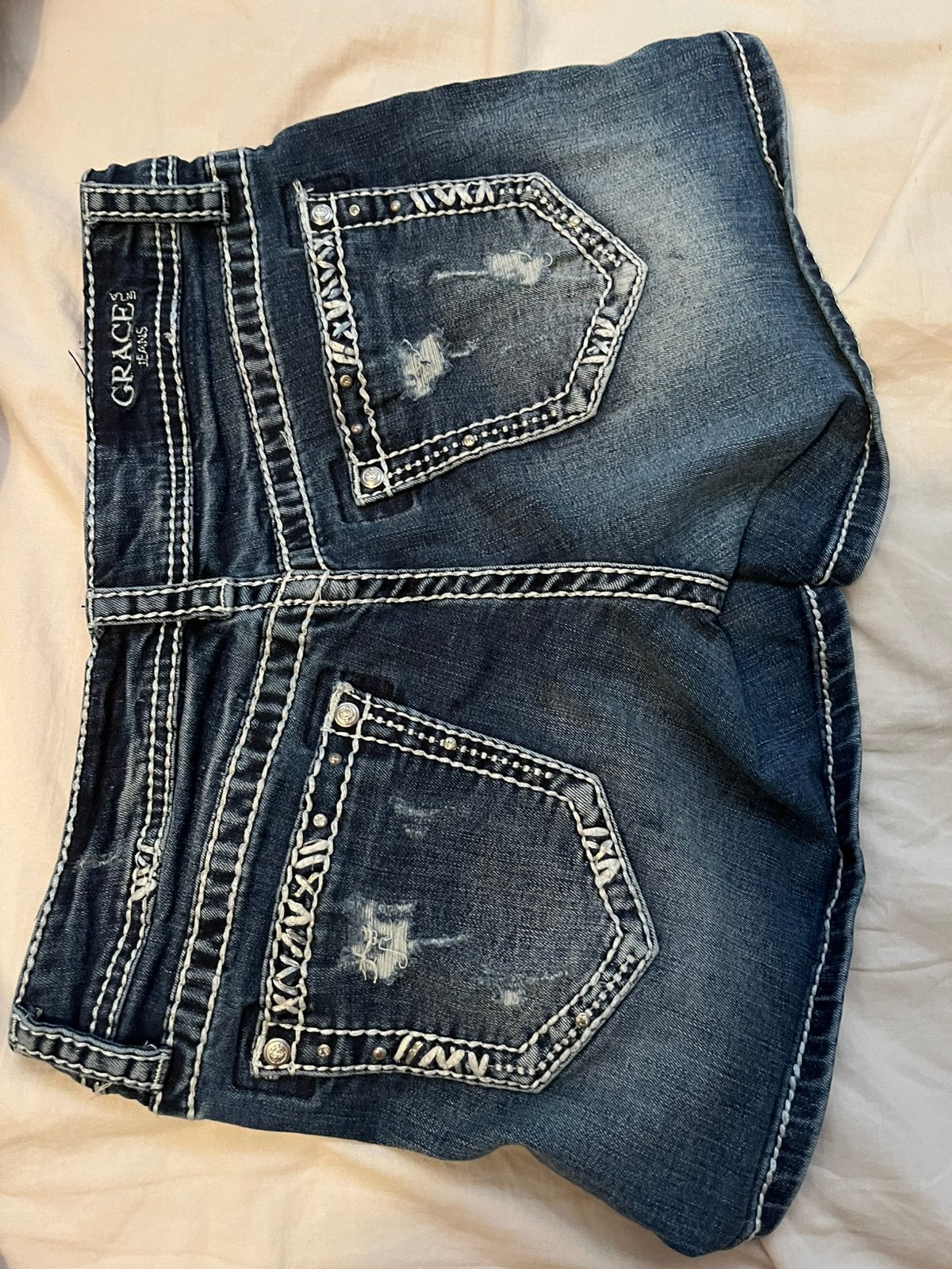 Grace in LA short, Kleding | Heren, Spijkerbroeken en Jeans, Ophalen, Gedragen, Blauw, Overige jeansmaten
