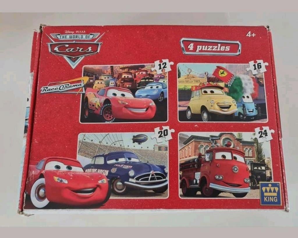 Puzzel cars : 4 in 1 ( 12 - 16- 20 - 24 stukken ), Ophalen of Verzenden