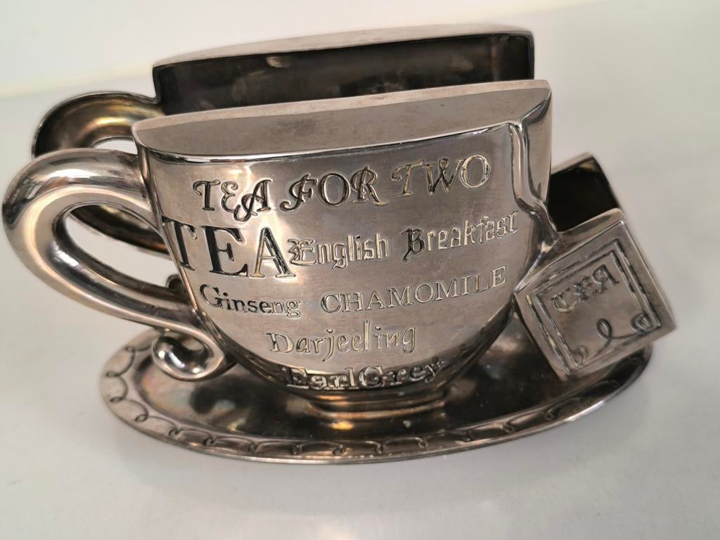 Godinger, tea for two, serviethouder, Antiquités & Art, Antiquités | Argent & Or, Enlèvement ou Envoi
