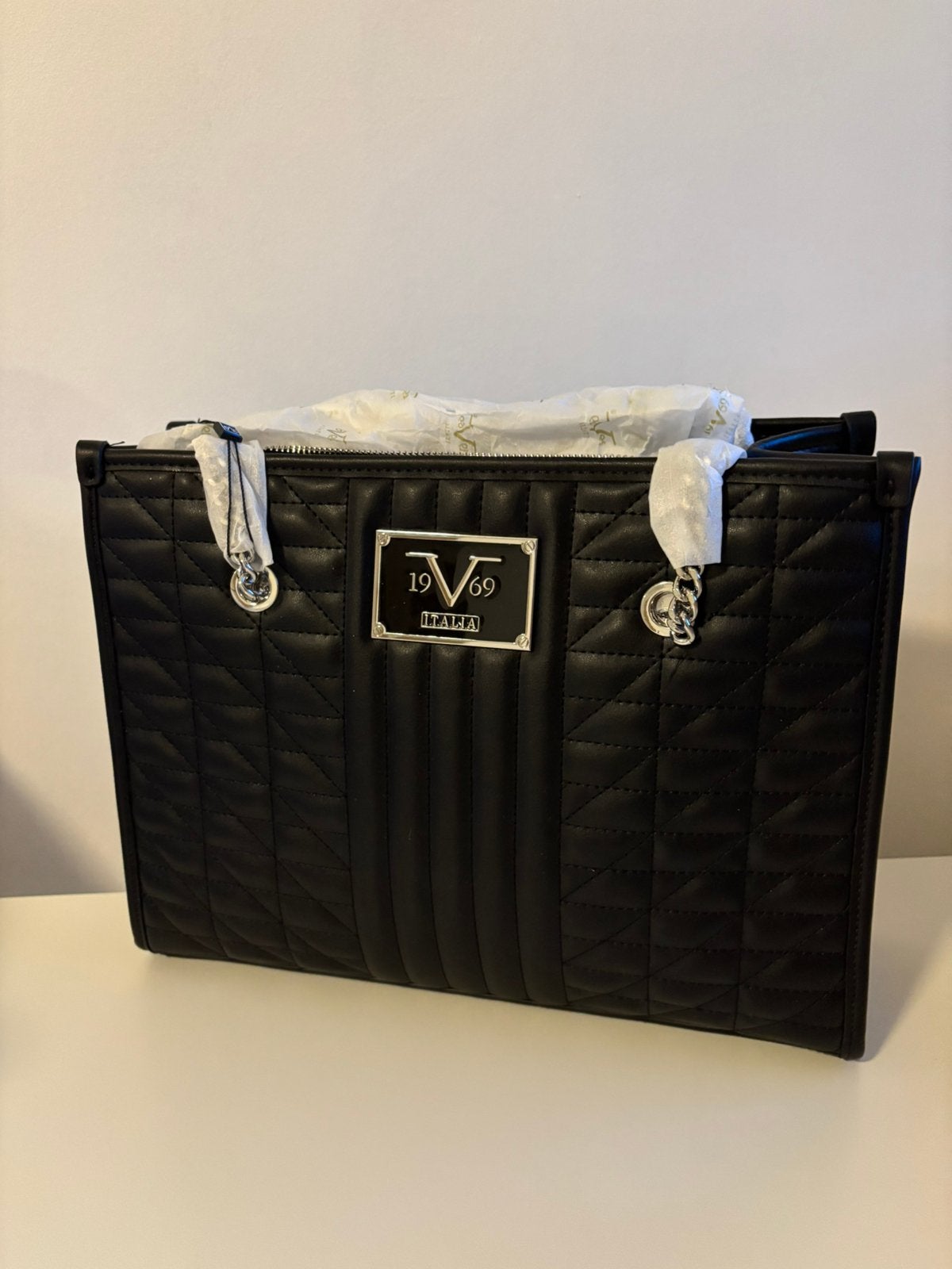 19v69 sac à main stylé (Versace), Bijoux, Sacs & Beauté, Envoi, Neuf, Noir, Sac à main