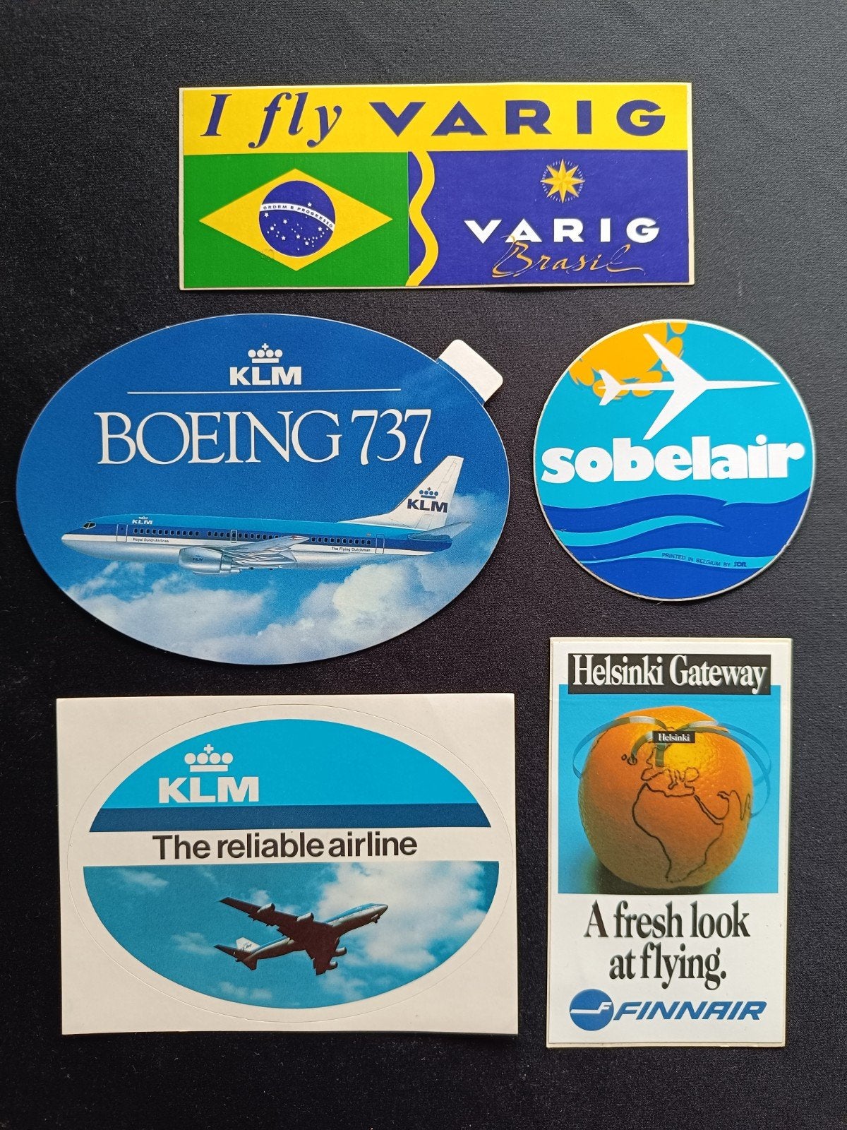 Vintage stickers van luchtvaartmaatschappijen, Ophalen of Verzenden, Nieuw, Overige typen