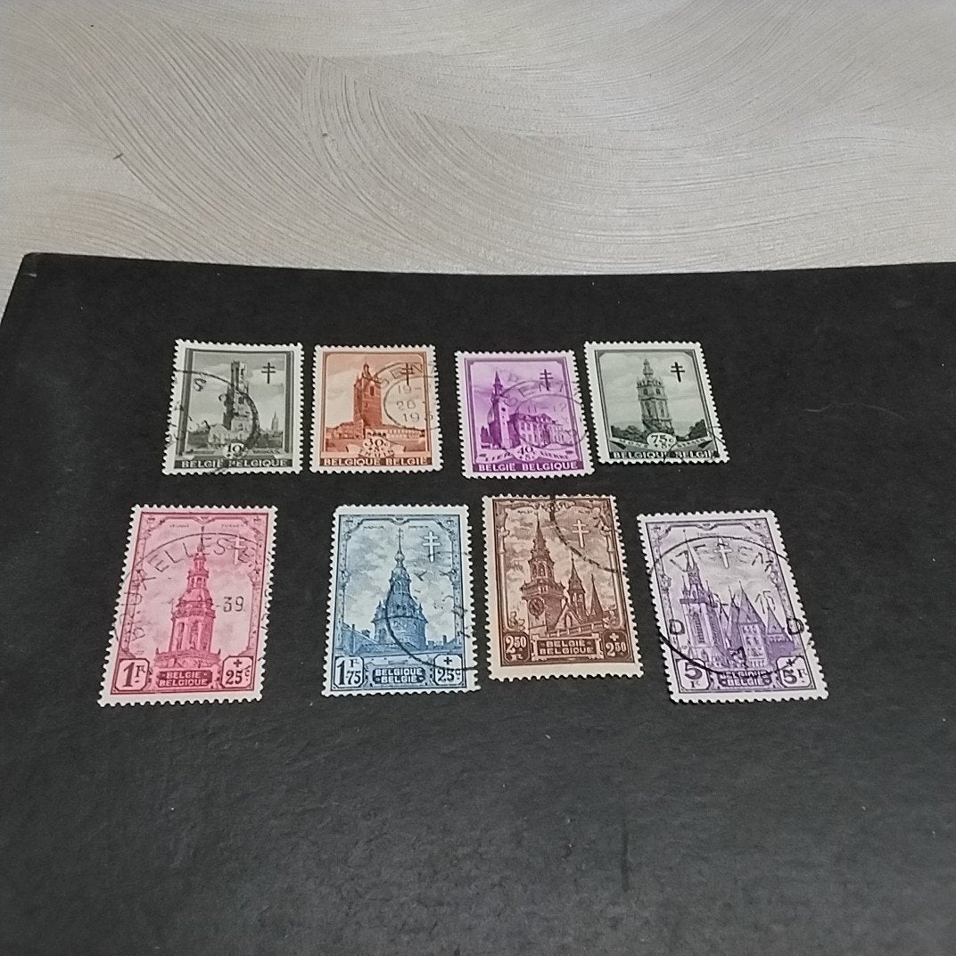 BELGIE 519/526 gestempeld met cote 25,00 €, Ophalen of Verzenden, Gestempeld