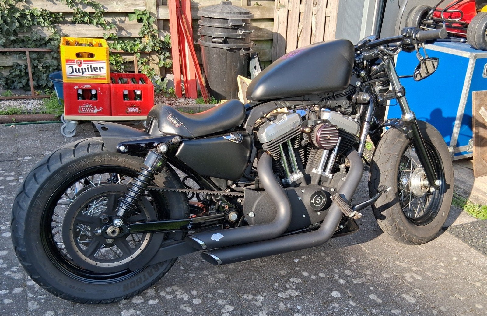 unieke Harley 1200 xl 48 Forty-eight bobber custom, Motoren, Particulier, 1200 cc, Handgeschakeld