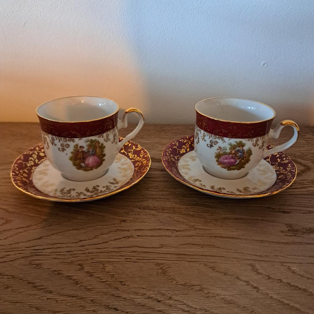vintage kopjes met onderschaaltjes van HK Bavaria, Ophalen of Verzenden