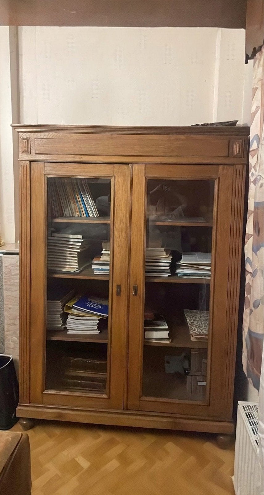 massief houten dressoir/boekenkast/luifel in antieke stijl, Ophalen, Gebruikt