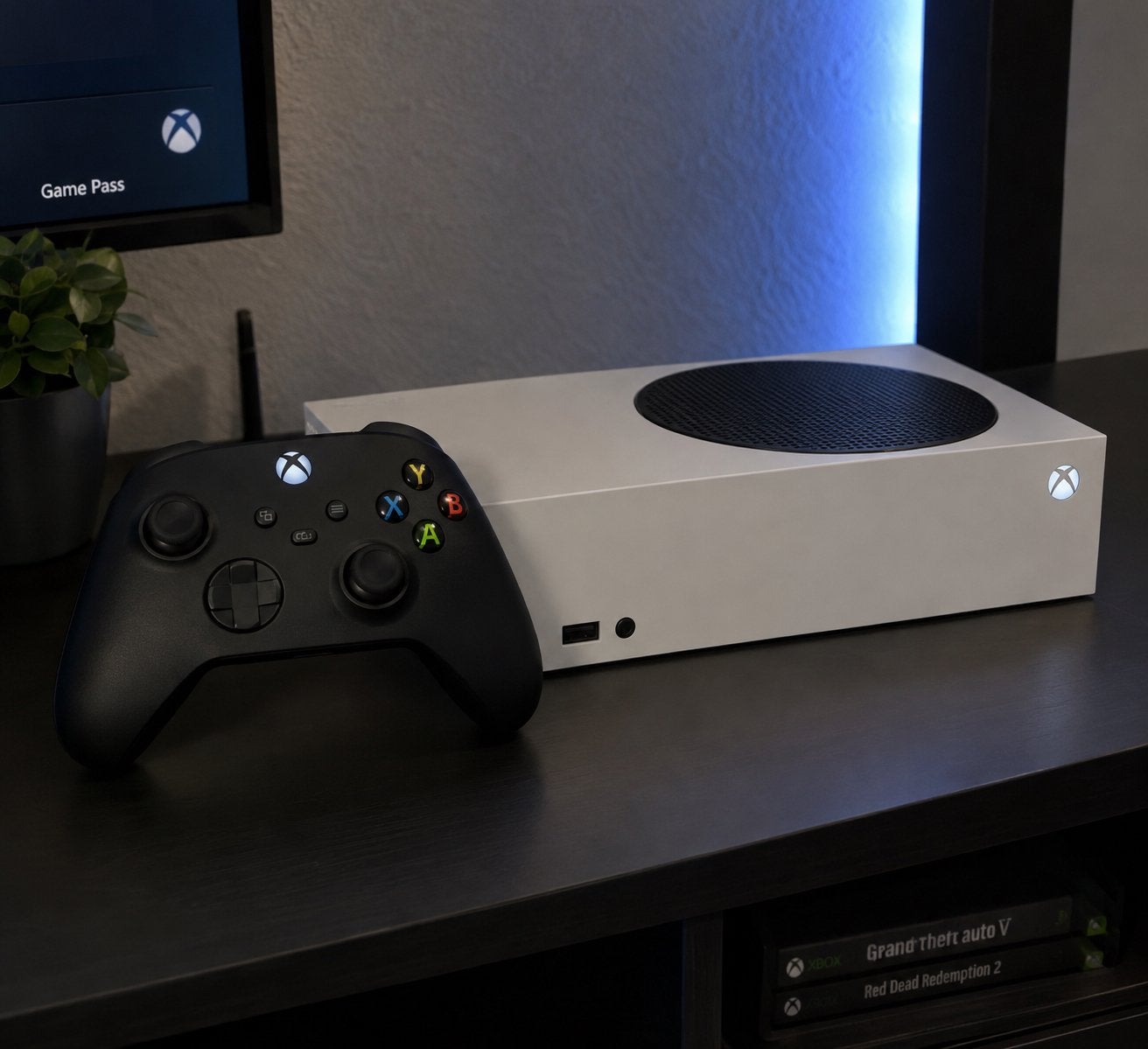 Xbox Series S + 1 Originele Zwarte Controller - Bijna nieuw, Enlèvement, Comme neuf, Xbox Series S