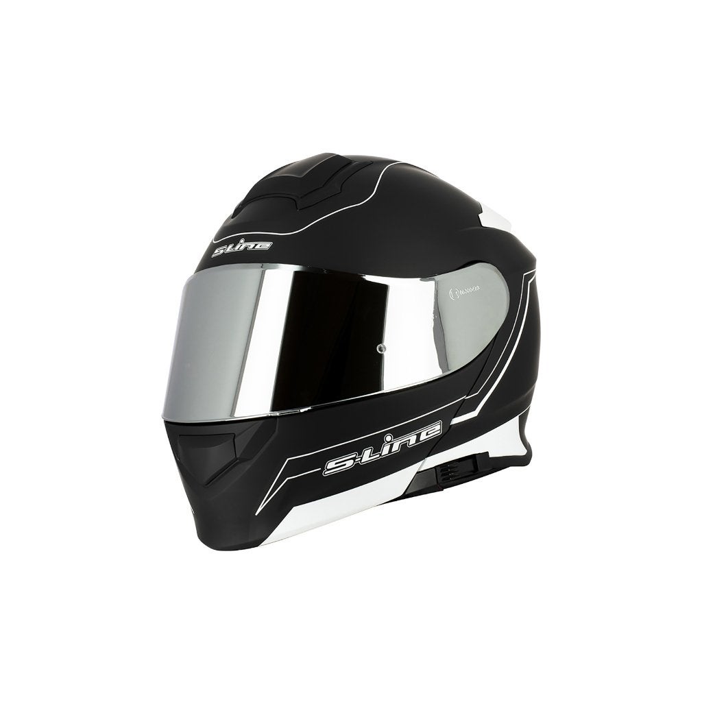 S-Line modulaire motorhelm S550/Pinlock Zwart+Wit Nieuw, Dames, XL, Ophalen of Verzenden, Nieuw met kaartje