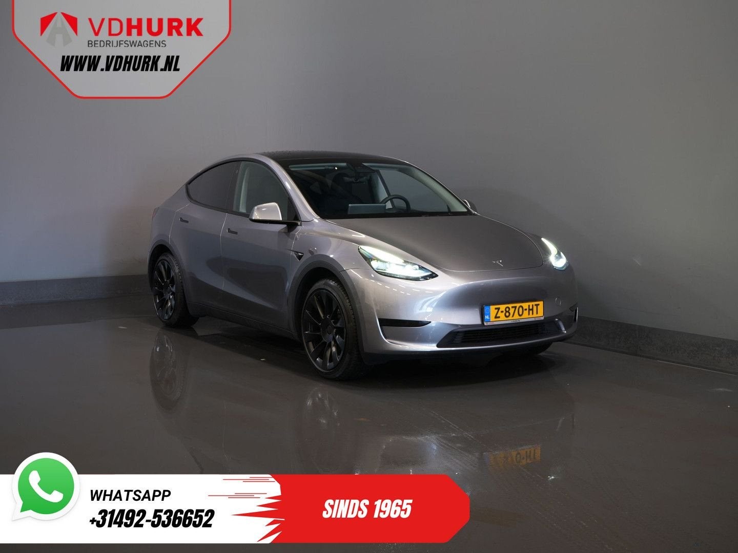 Tesla Model Y 455 Km WLTP (DEMO) Pano/ Memory/ Elek.klep/ St, Auto's, Tesla, Automaat, Start-stop-systeem, SUV of Terreinwagen