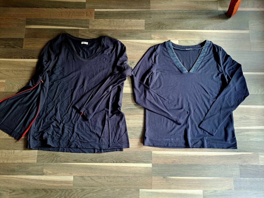 Margittes, 2x shirt 38, nieuw en bijna nieuw, Kleding | Dames, T-shirts, Maat 38/40 (M), Blauw, Nieuw, Margittes