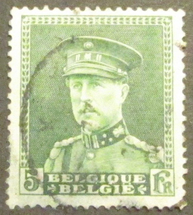 5 frank OBC 323 afgestempeld, Met stempel, Koninklijk huis, Frankeerzegel, Ophalen of Verzenden
