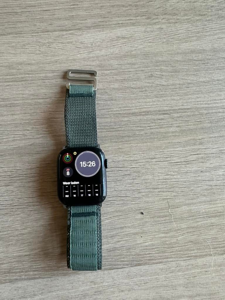Apple watch series 7, Ophalen of Verzenden, Gebruikt, Groen, IOS