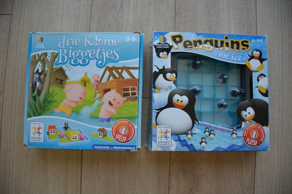 Smartgames Drie Kleine Biggetjes & Penguins on Ice, Kinderen en Baby's, Speelgoed | Educatief en Creatief, Ophalen, Gebruikt