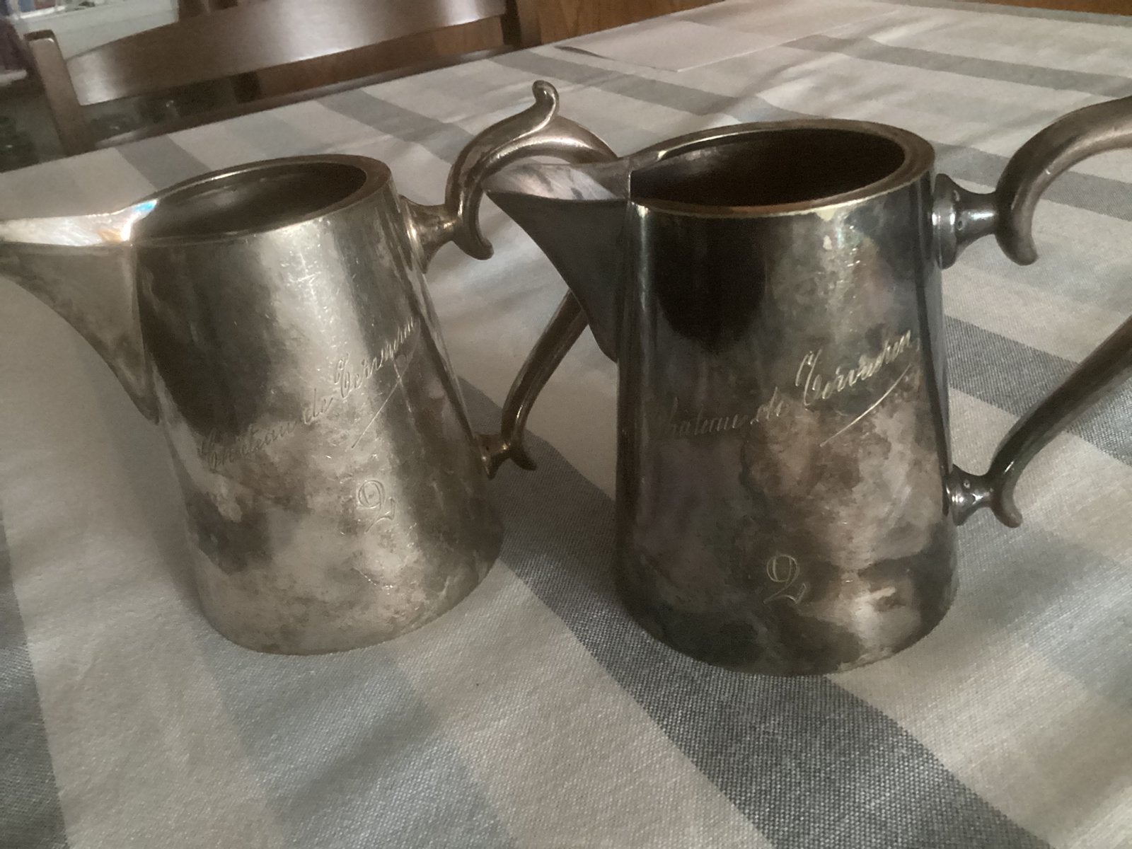 Verzilverde melkkannen Hallmarked Pierard ., Ophalen