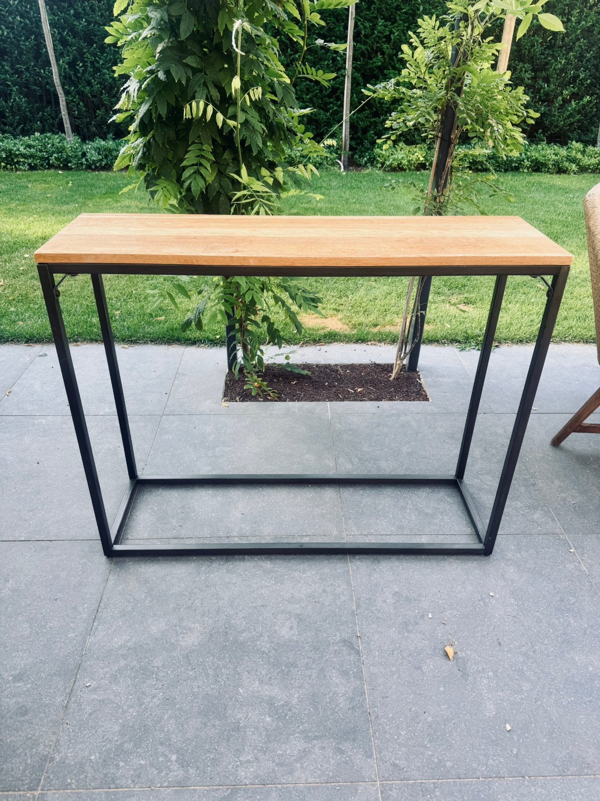 Wandtafel - consoletafel, Huis en Inrichting, Tafels | Sidetables, Ophalen, Gebruikt, Metaal