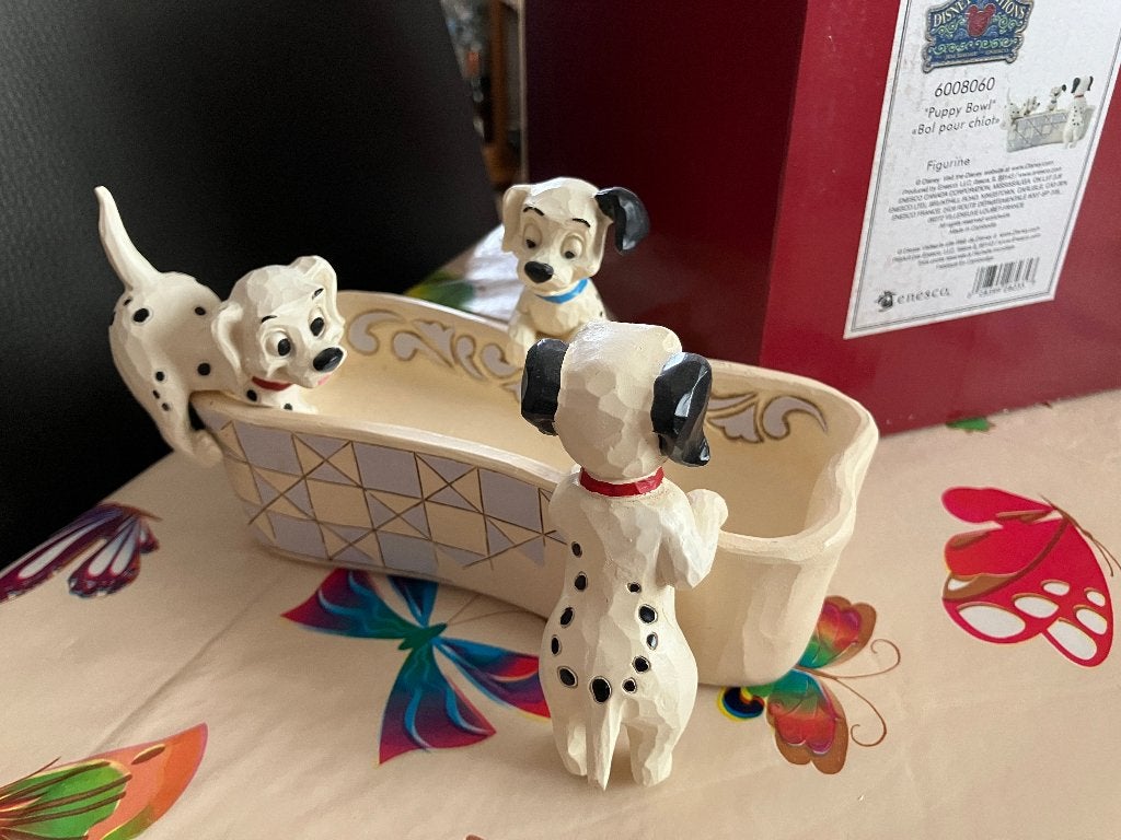 Disney traditions - 101 Dalmatiërs Puppy Bowl woodland, Ophalen of Verzenden, Overige figuren, Beeldje of Figuurtje