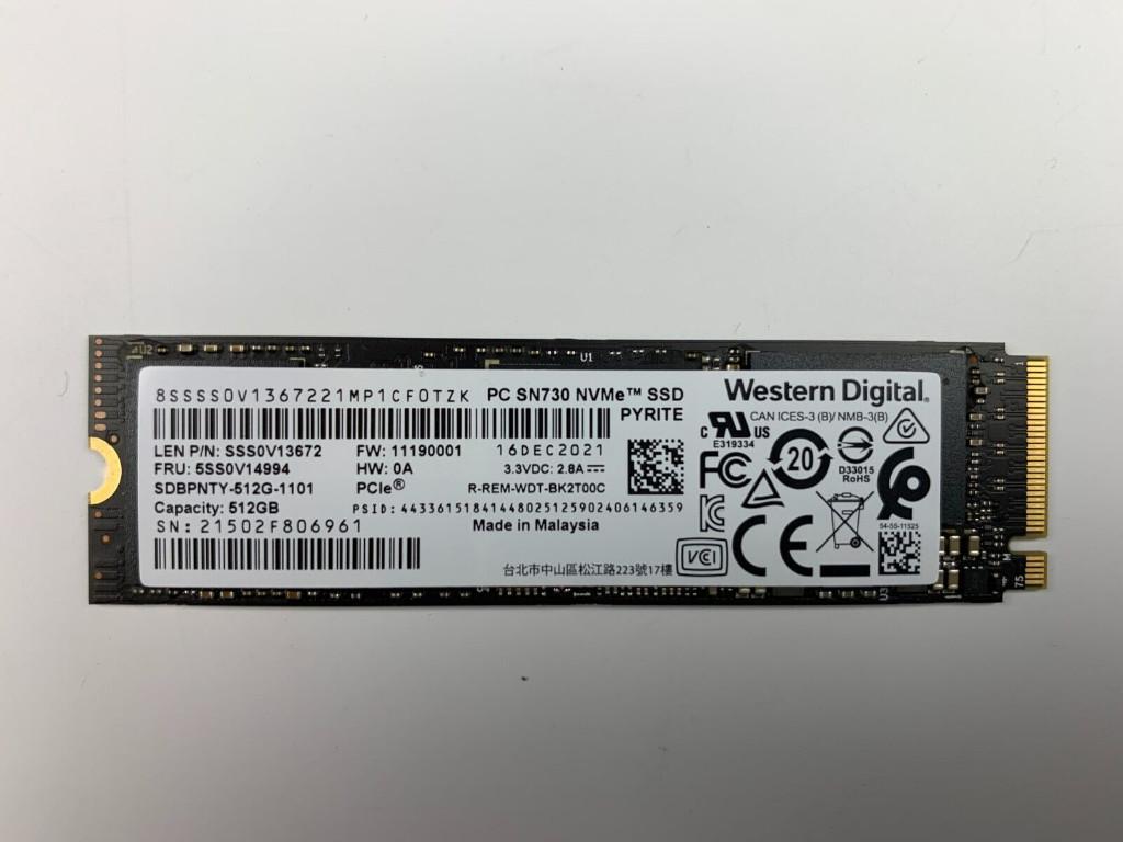 512Gb 256Gb SSD WD SN730 NVMe M.2 Type 2280 Gen 3x4, Computers en Software, Harde schijven, Intern, SSD, Ophalen of Verzenden