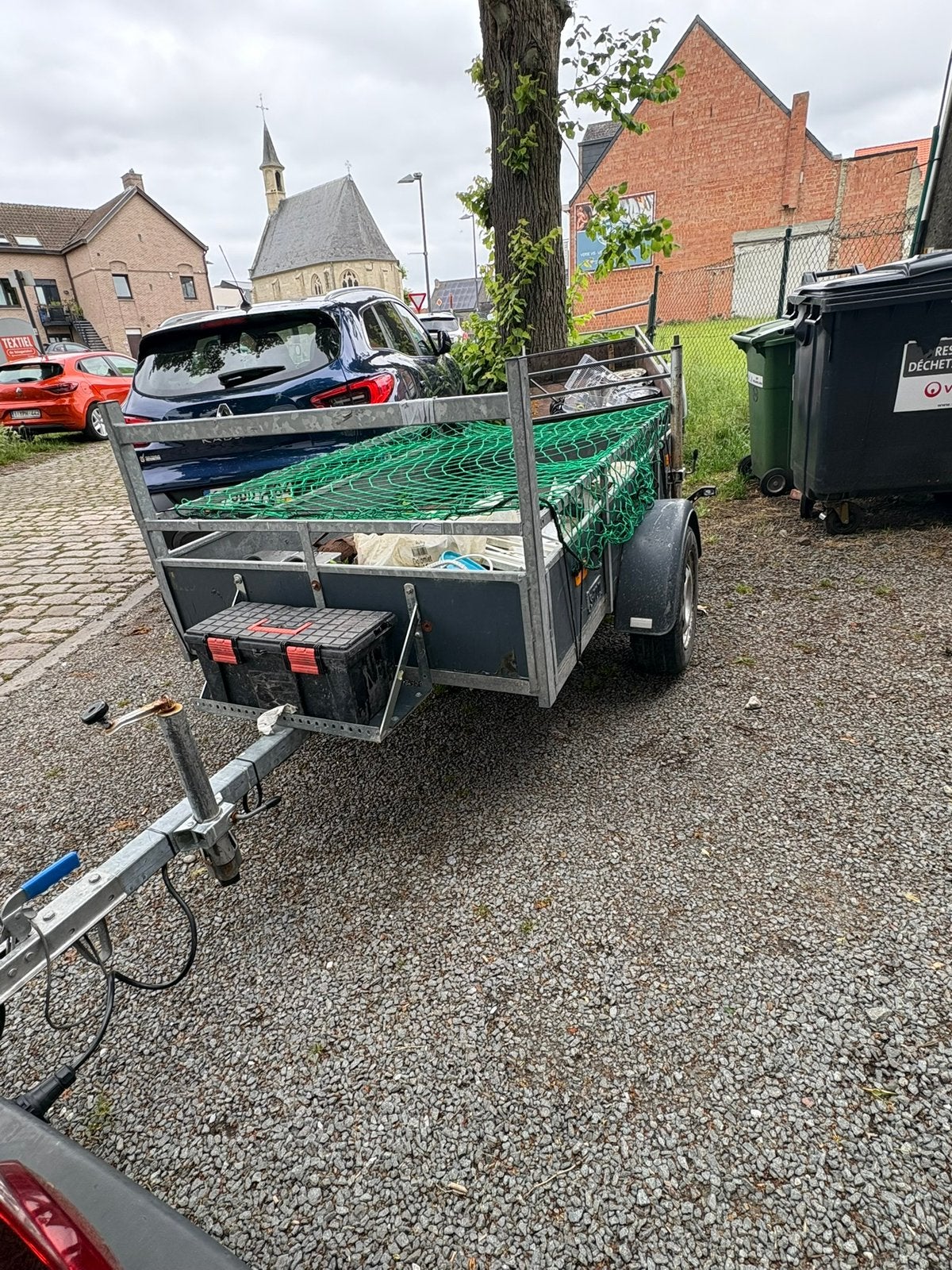 Aanhangwagen enkel as, Ophalen, Zo goed als nieuw
