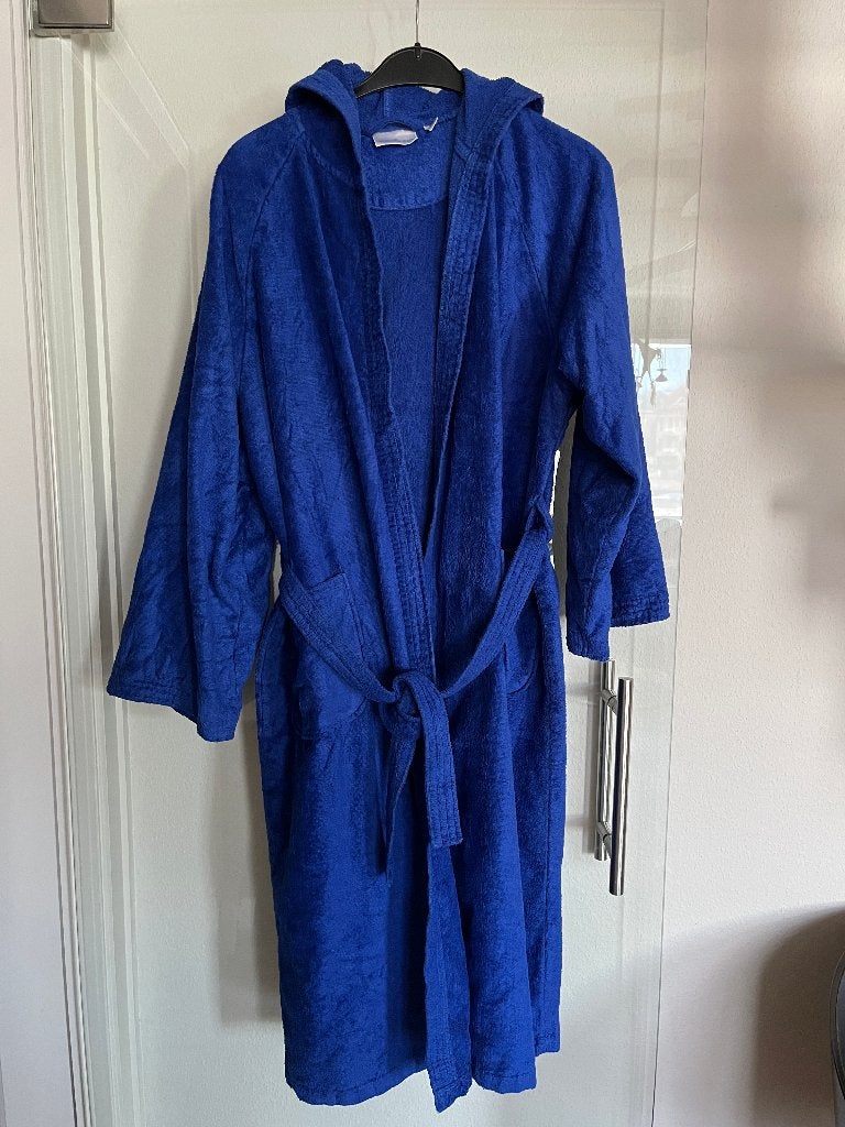 badjas met kap maat XL, Blauw, Maat 46/48 (XL) of groter, Ophalen of Verzenden, Zo goed als nieuw