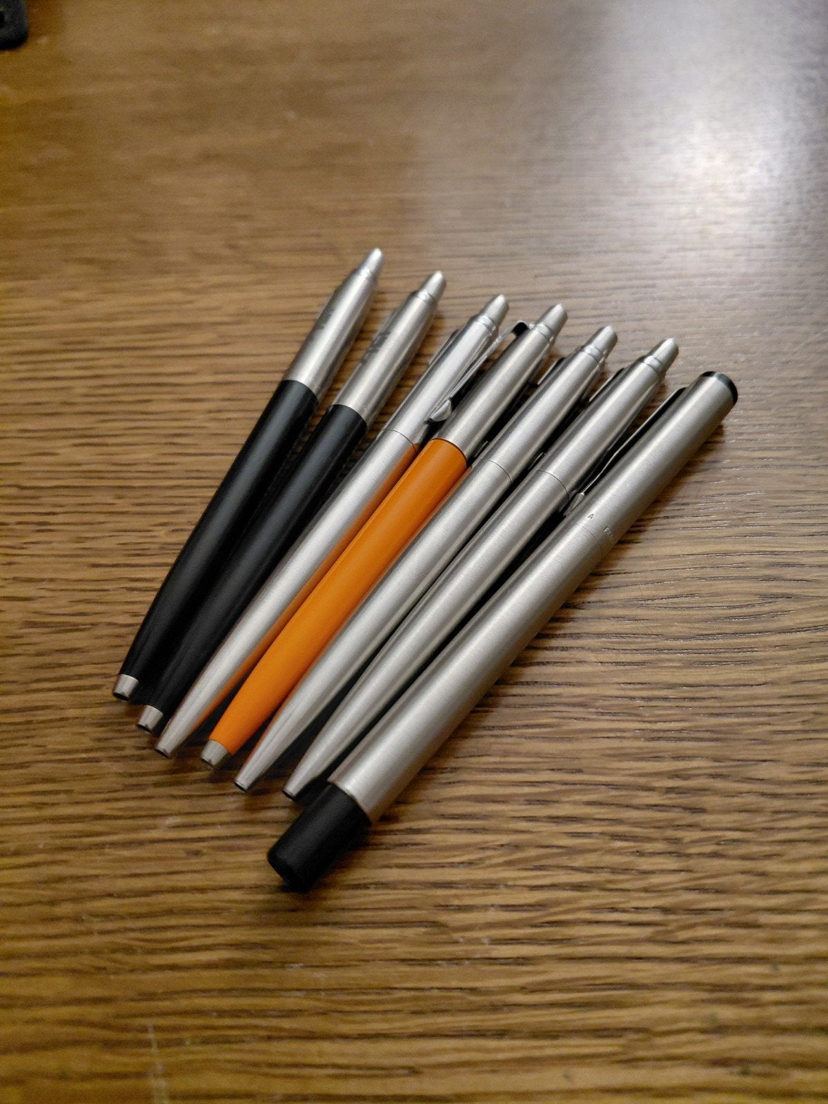6 parker pennen en 1 vulpen, Verzamelen, Ophalen of Verzenden, Vulpen, Parker