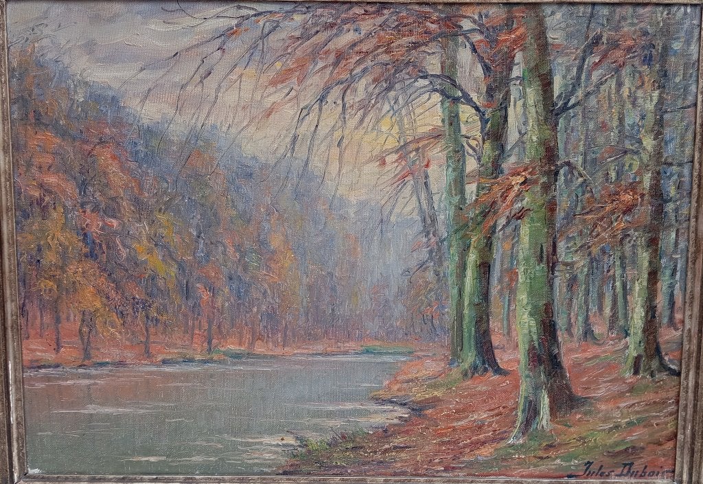PEINTURE JULES DUBOIS (1888-1958), Enlèvement ou Envoi, Paysage, Toile, Signé