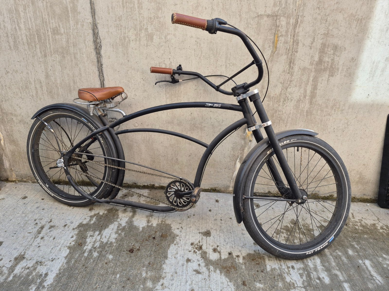 Unique Project 346 Basman Cruiser - noir mat - chopper, Vélos & Vélomoteurs, Enlèvement ou Envoi, Chopper