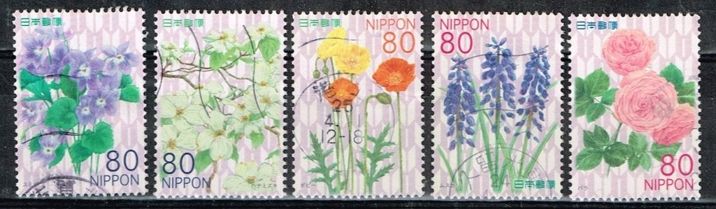 Timbres japonais - K 5967 - fleurs, Envoi, Affranchi, Asie orientale