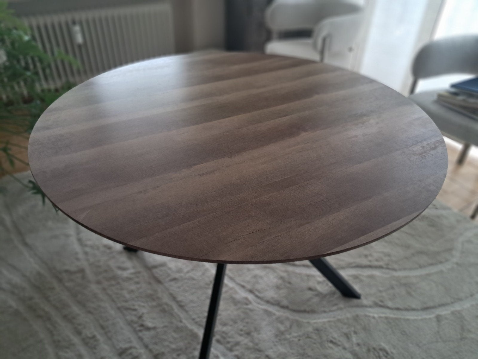 Table bois et métal, Maison & Meubles, Tables | Tables à manger, Enlèvement, Métal