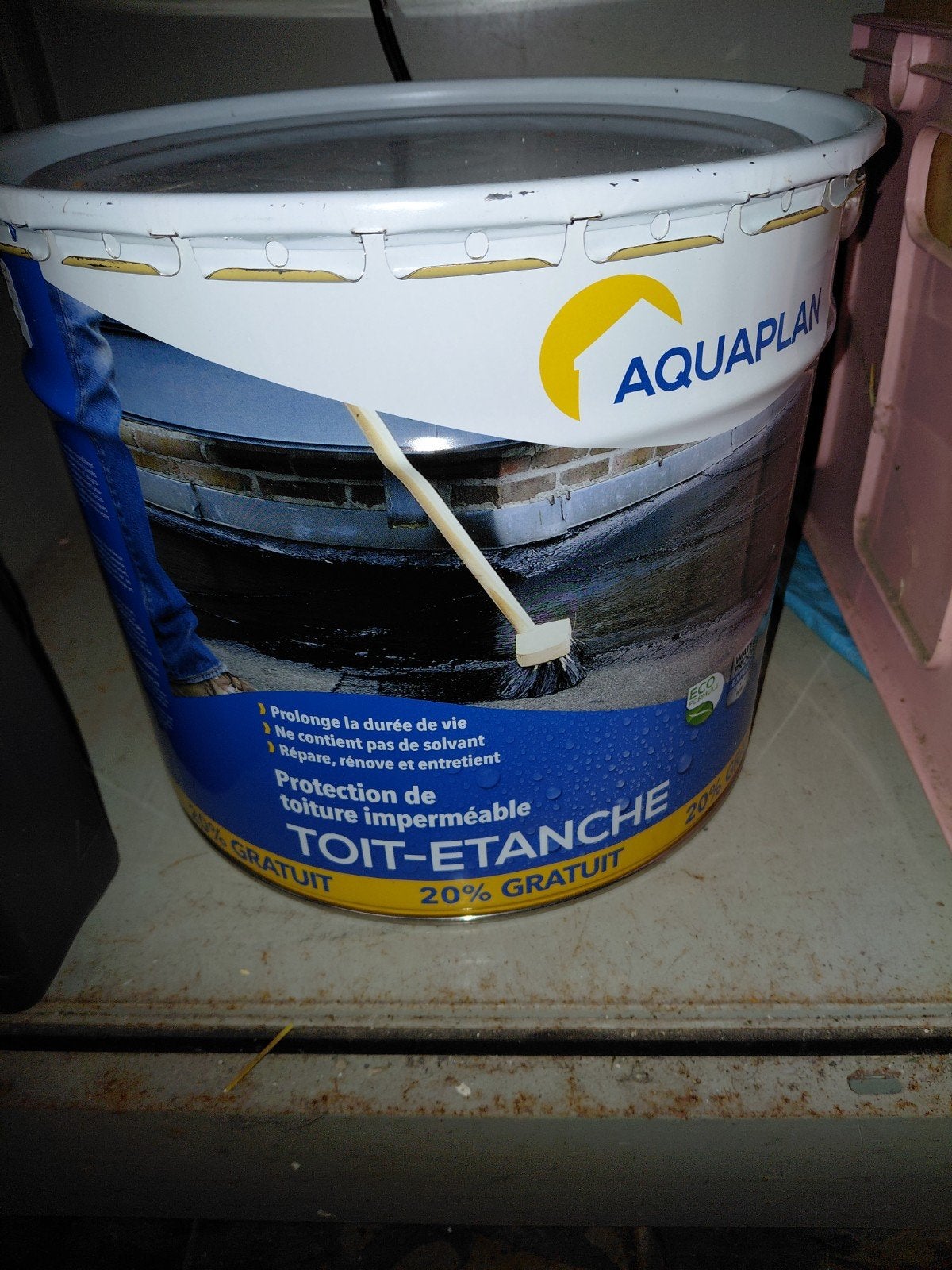 Protection de toiture imperméable Aquaplan 12 kg., Bricolage & Construction, Neuf, 10 à 15 litres, Enlèvement, Peinture