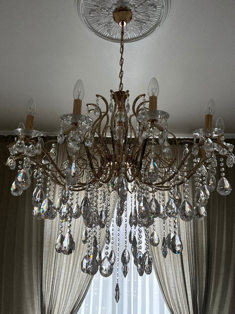 Lustre doré, Enlèvement, Comme neuf, Baroque