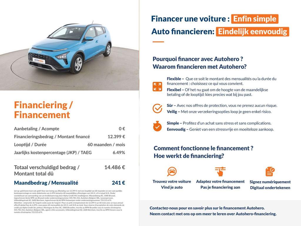 Hyundai Bayon 1.2 Pure 2WD (bj 2022), Auto's, Hyundai, Stof, Gebruikt, Blauw, 62 kW