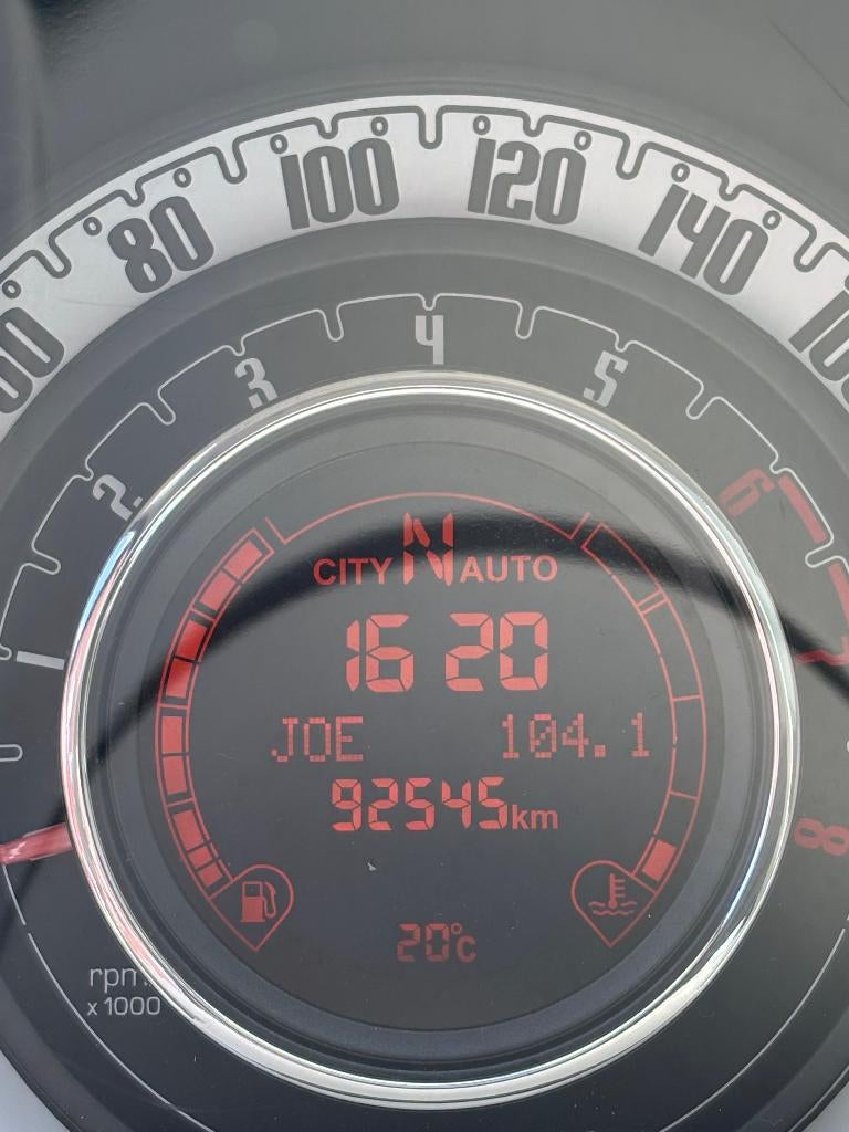 Fiat 500  Automaat, Auto's, Fiat, Stof, 4 cilinders, Wit, Grijs