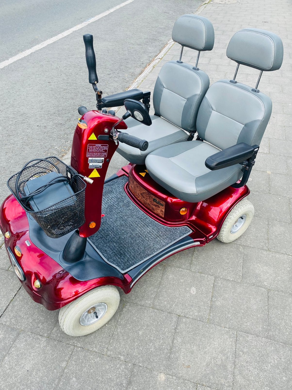 LUXE DUO SCOOTMOBIEL OBERON TWIST – TWEEPERSOONS PMR SCOOTER, Ophalen of Verzenden, Inklapbaar, Zo goed als nieuw, Elektrische rolstoel