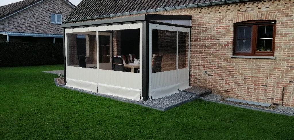 Zeildoek voor overkapping, Ophalen, Gebruikt, Tuinpaviljoen