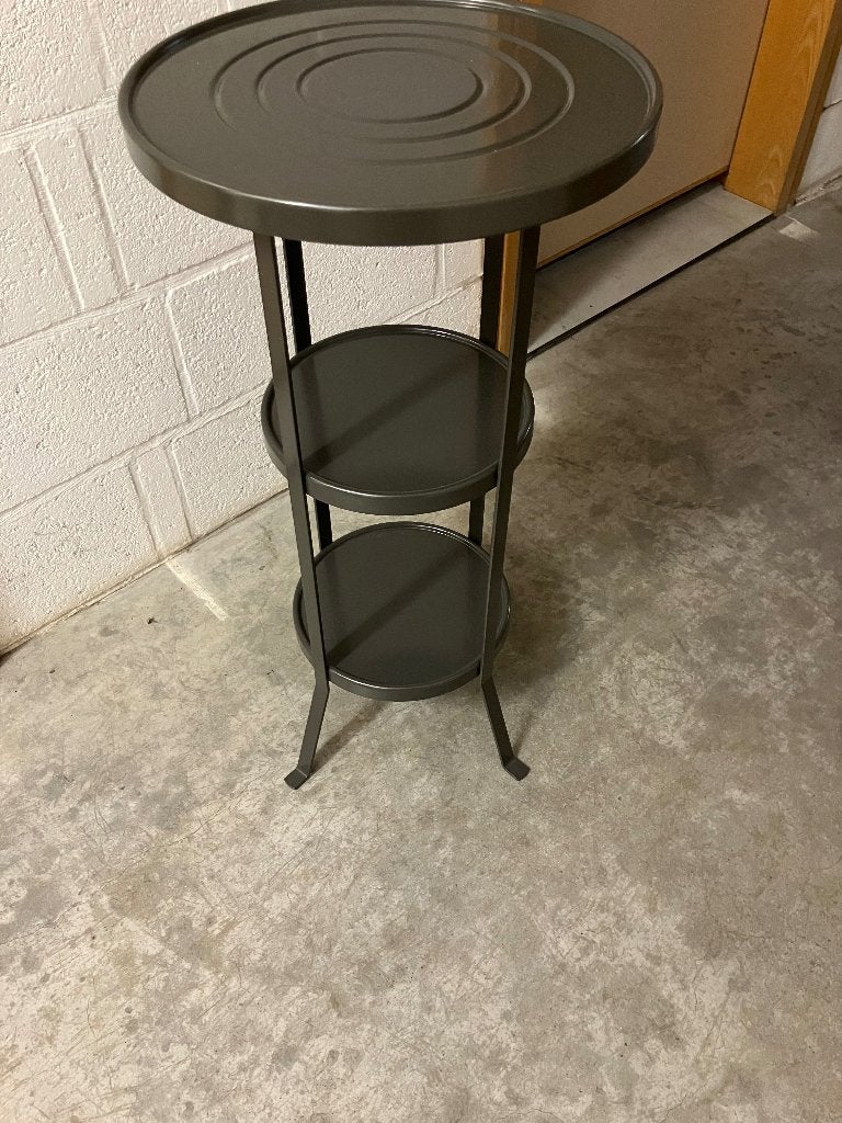 Bijzet-/plantentafels Ikea Gunnern zwart, Minder dan 55 cm, Gebruikt, Metaal of Aluminium, Ophalen of Verzenden
