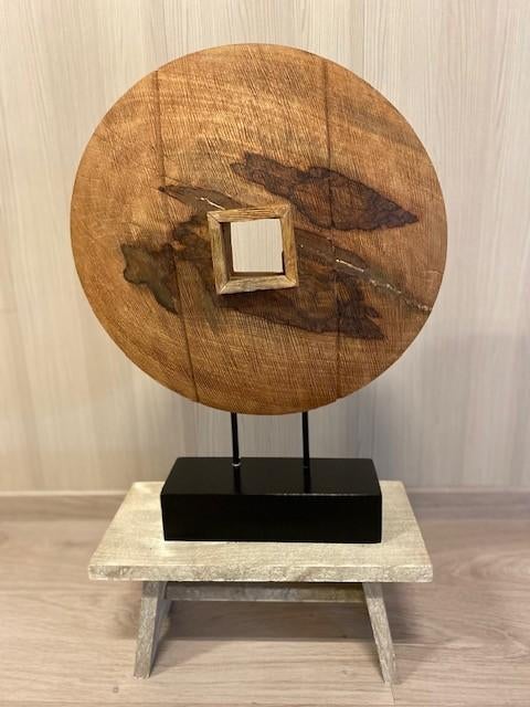 robuust houten ornament - Sia, Huis en Inrichting, Woonaccessoires | Overige, Zo goed als nieuw, Hout, Bruin, Landelijk, Ophalen