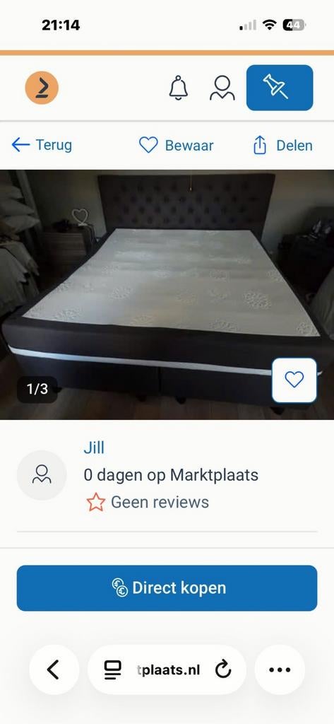 Pocket vering matras 180/200 20cm hoog, Caravans en Kamperen, Ophalen