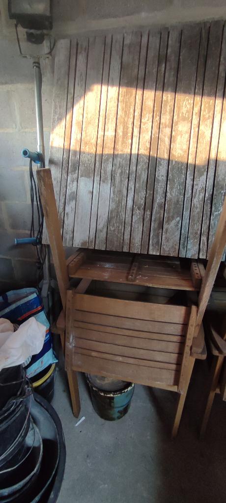 Table et chaises de jardin, Chaise, Enlèvement, Utilisé, Bois