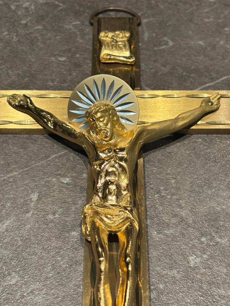 Vintage katholiek wandkruis, Ophalen of Verzenden, Zo goed als nieuw, Overige typen, Christendom | Katholiek