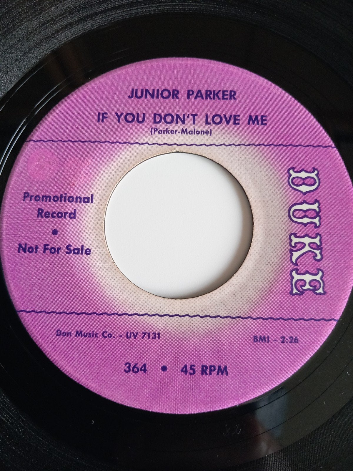 JUNIOR PARKER. IF YOU DON'T LOVE ME. POPCORN USA 45T