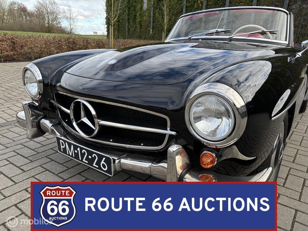 Mercedes-Benz 190 SL | 1957 | Route 66 Auctions, Auto's, Zwart, Mercedes-Benz, Bedrijf, Handgeschakeld