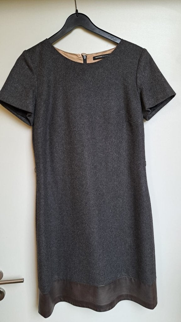 Robe vintage gris foncé, Natan, taille 40, Taille 38/40 (M), Gris, Comme neuf, Enlèvement