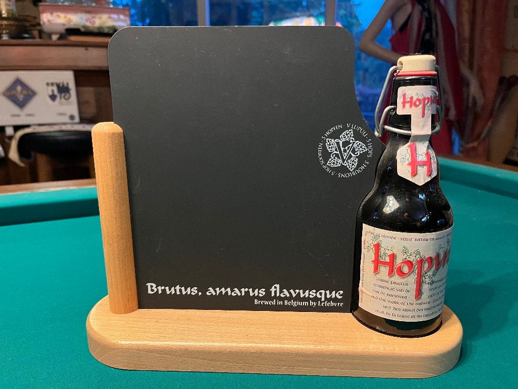 Hopus krijtbordje., Ophalen of Verzenden, Zo goed als nieuw, Reclamebord, Plaat of Schild