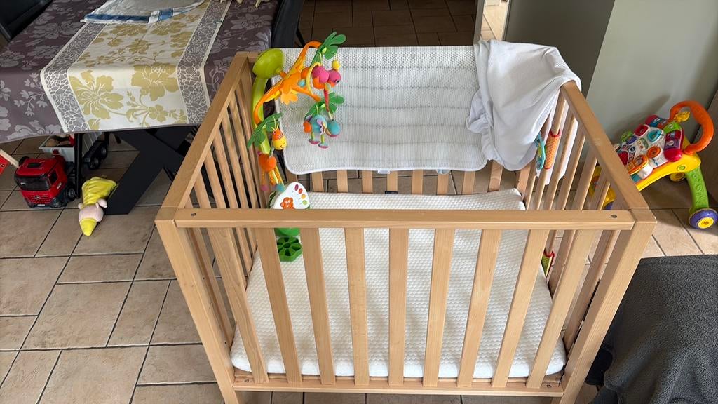 Babypark en toebehoren, Ophalen, Gebruikt, Rechthoekig, In hoogte verstelbaar
