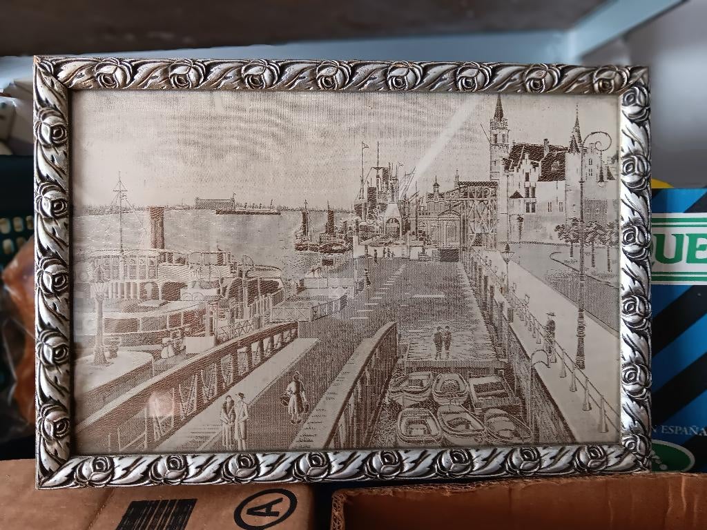 Kadertje Antwerpen Gobelijn 1921 Frans Daens, Ophalen of Verzenden