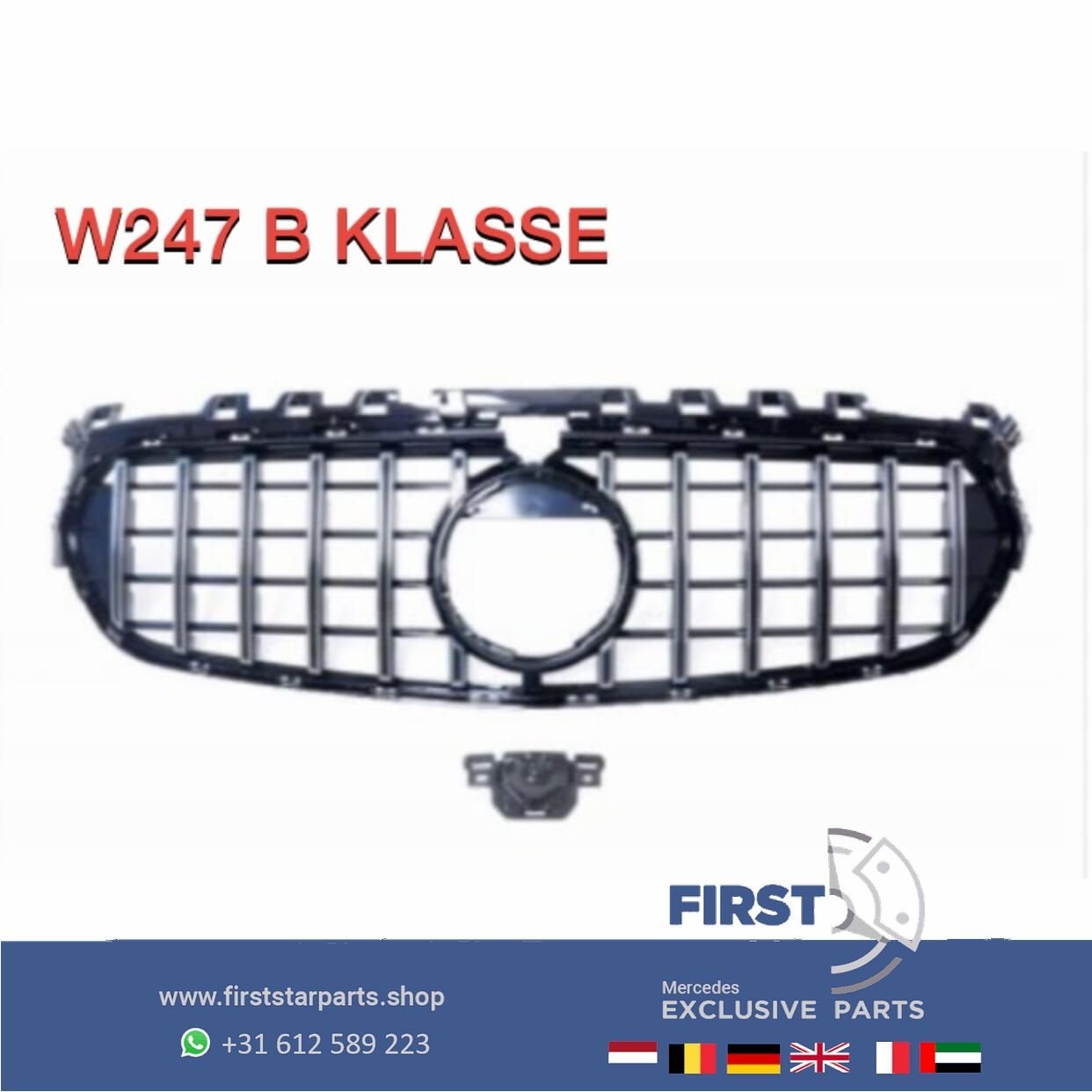 W247 GT PANAMERICANA STYLE GRIL B KLASSE 2018-2022 GRILLE, Gebruikt, -, Ophalen of Verzenden, -