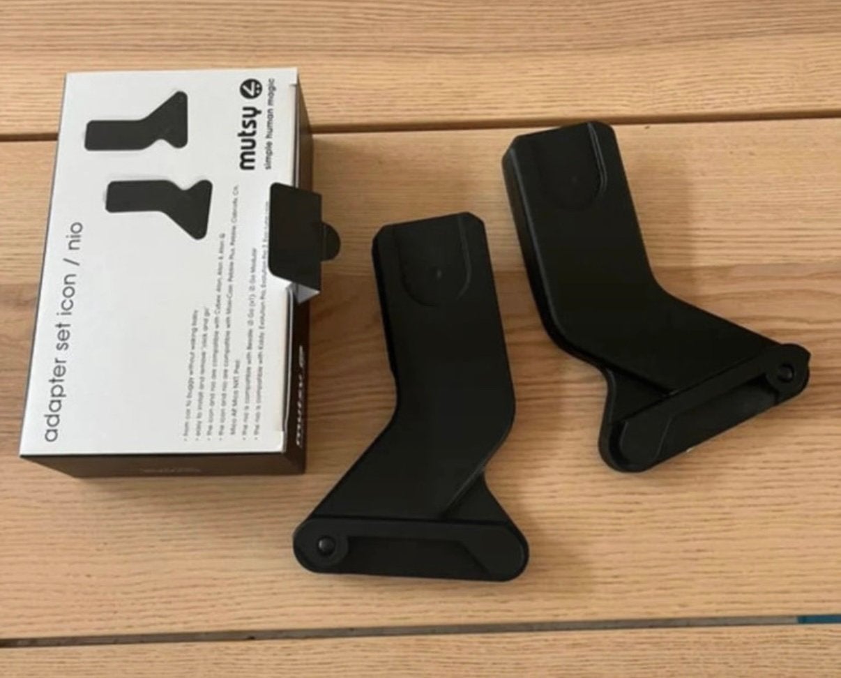 Mutsy nio adapters voor kinderwagen en maxi cosi, Kinderen en Baby's, Autogordel, Verzenden, Babygeluk, Zo goed als nieuw
