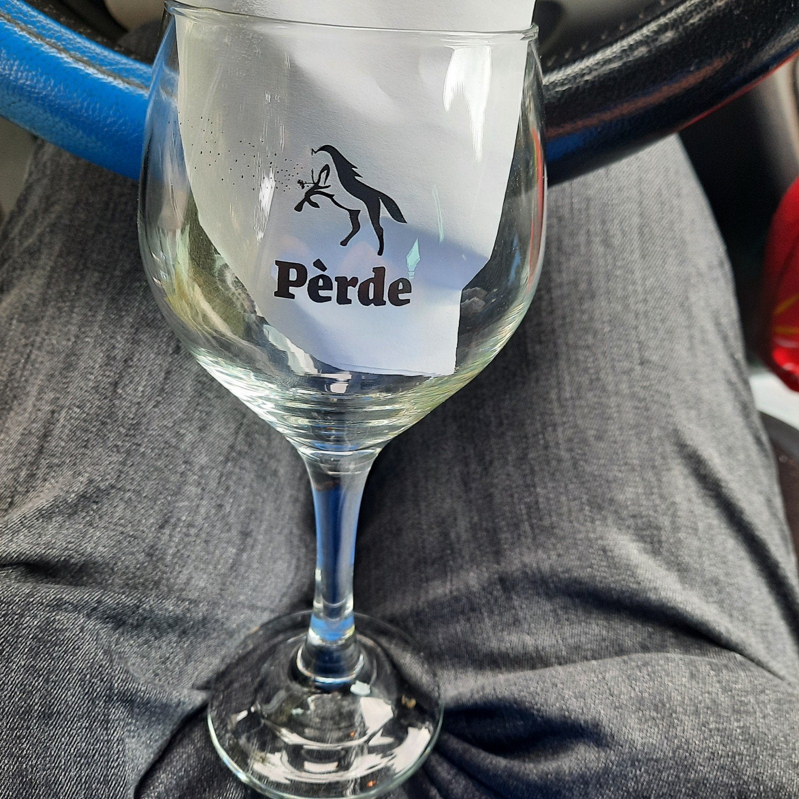 Glas , 21,5 cm , Pèrde ....exclusief glas ., Ophalen of Verzenden
